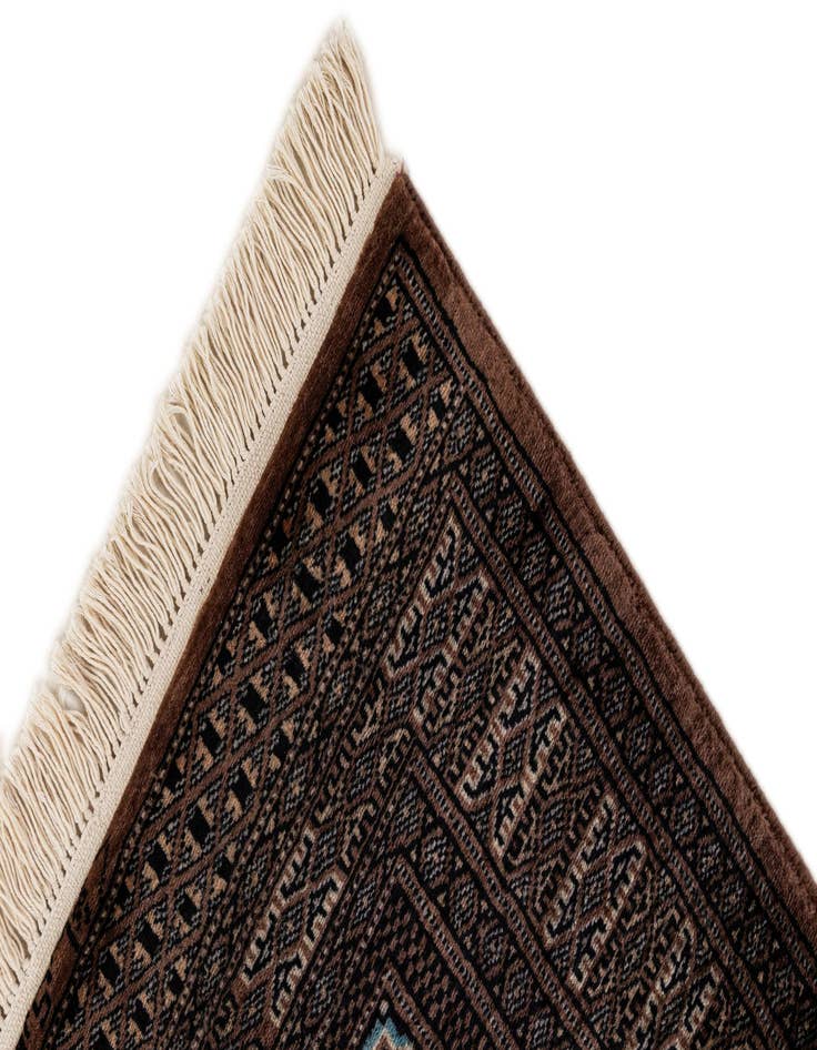 Detail image of 2' 6 x 4' 2  Hand Knotted Bokhara Oriental Wool Rug