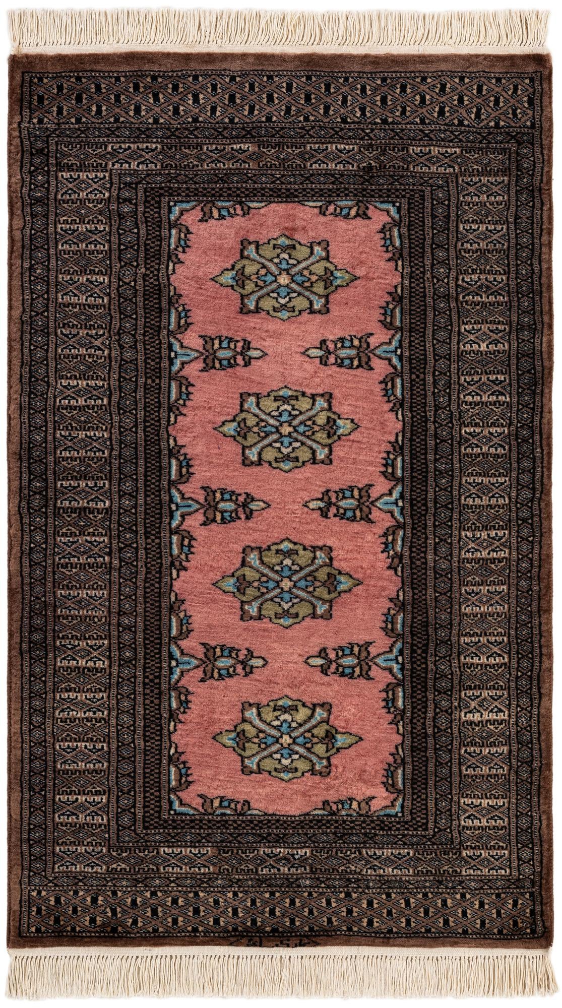 2' 6 x 4' 2 Hand Knotted Bokhara Oriental Wool Rug