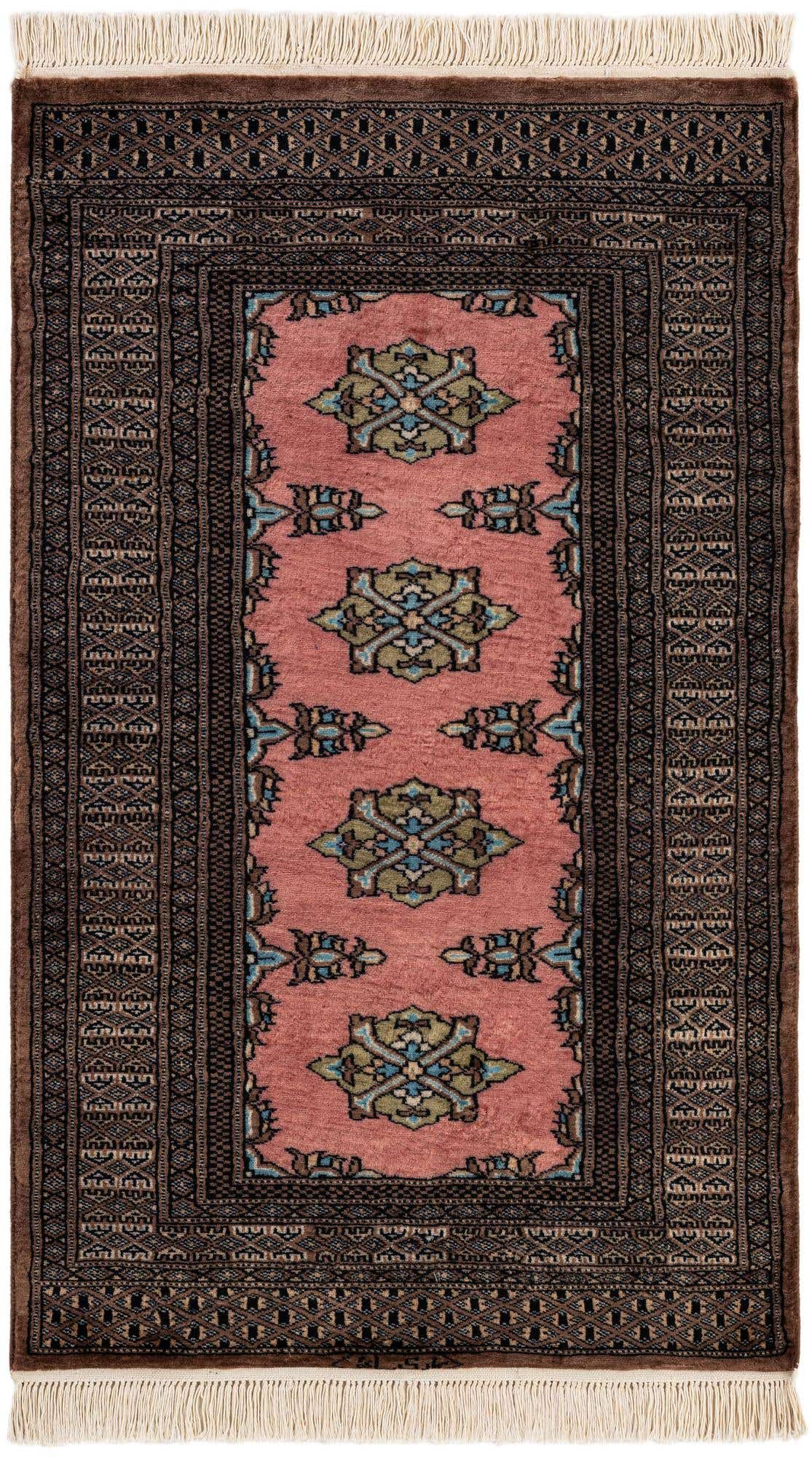 2' 6 x 4' 2 Hand Knotted Bokhara Oriental Wool Rug