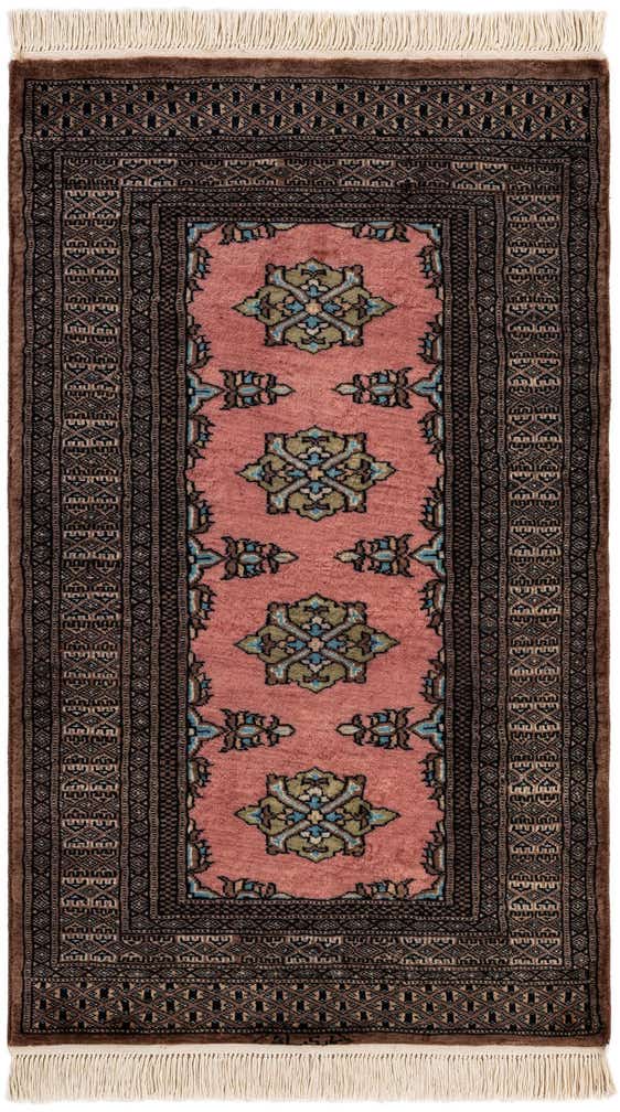 2' 6 x 4' 2 Hand Knotted Bokhara Oriental Wool Rug
