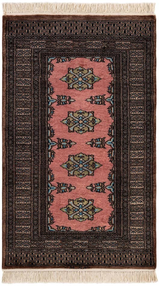 Detail image of 2' 6 x 4' 2 Hand Knotted Bokhara Oriental Wool Rug