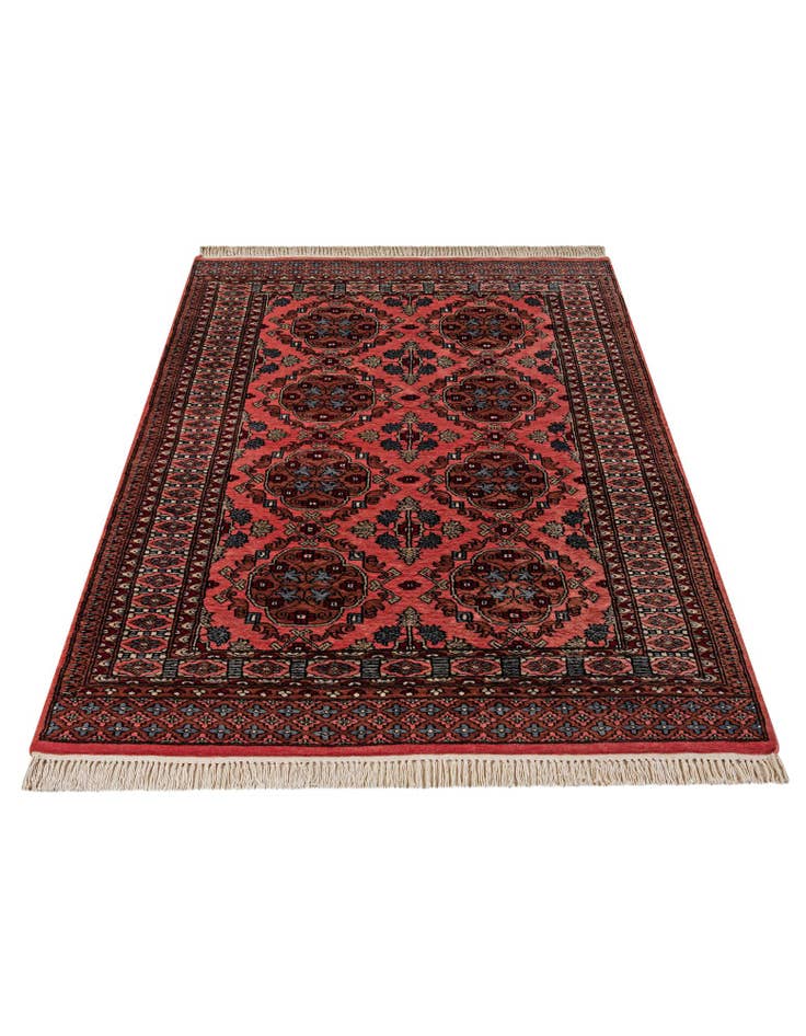 Detail image of 4' 2 x 6' 11 Hand Knotted Bokhara Wool Rug