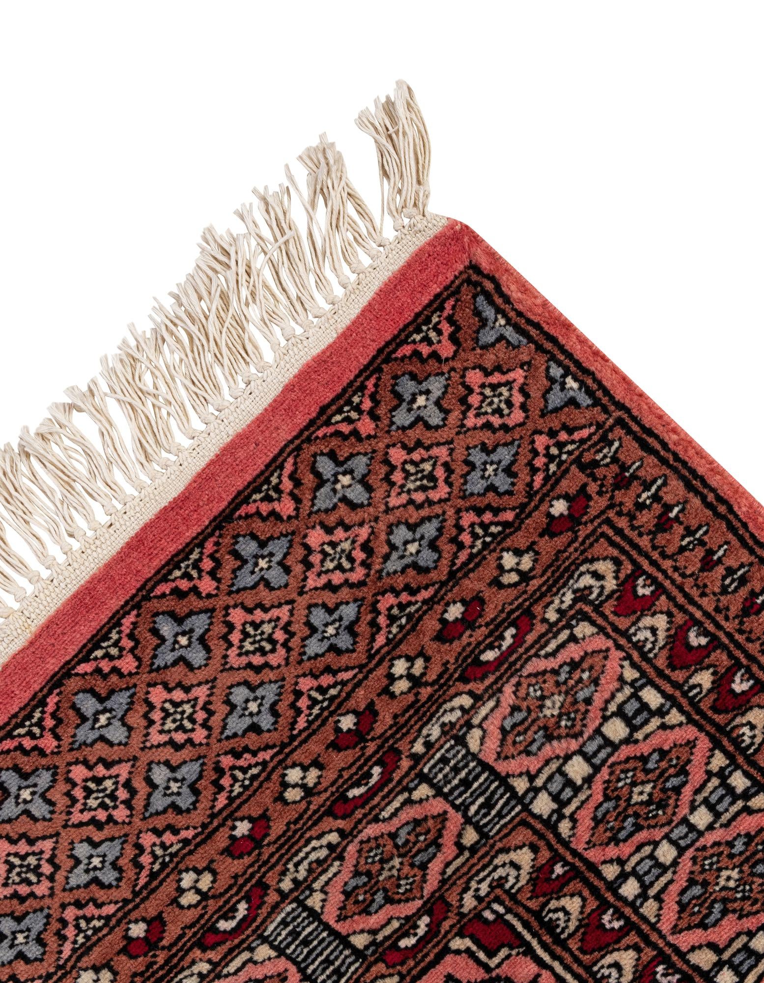 4' 2 x 6' 11 Hand Knotted Bokhara Wool Rug