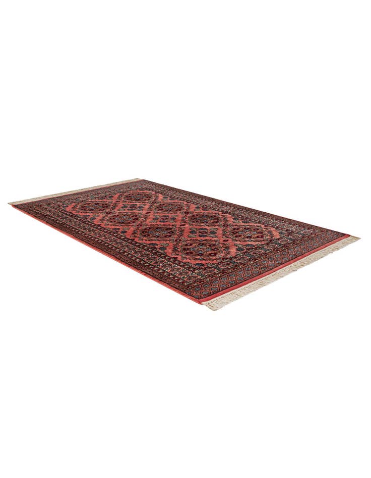 Detail image of 4' 2 x 6' 11 Hand Knotted Bokhara Wool Rug