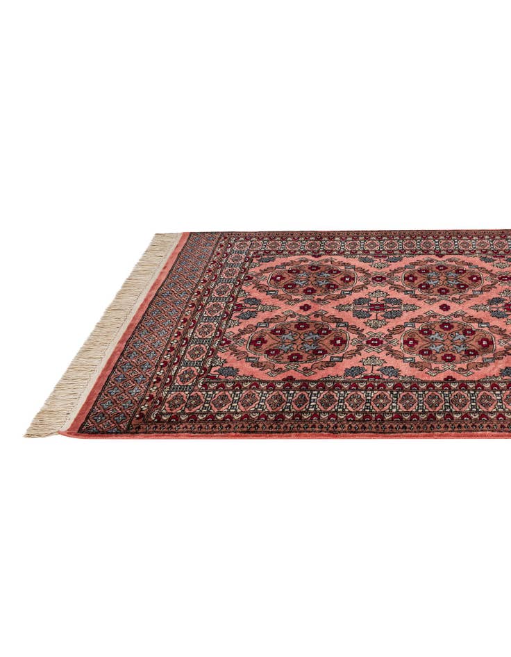 Detail image of 4' 2 x 6' 11 Hand Knotted Bokhara Wool Rug