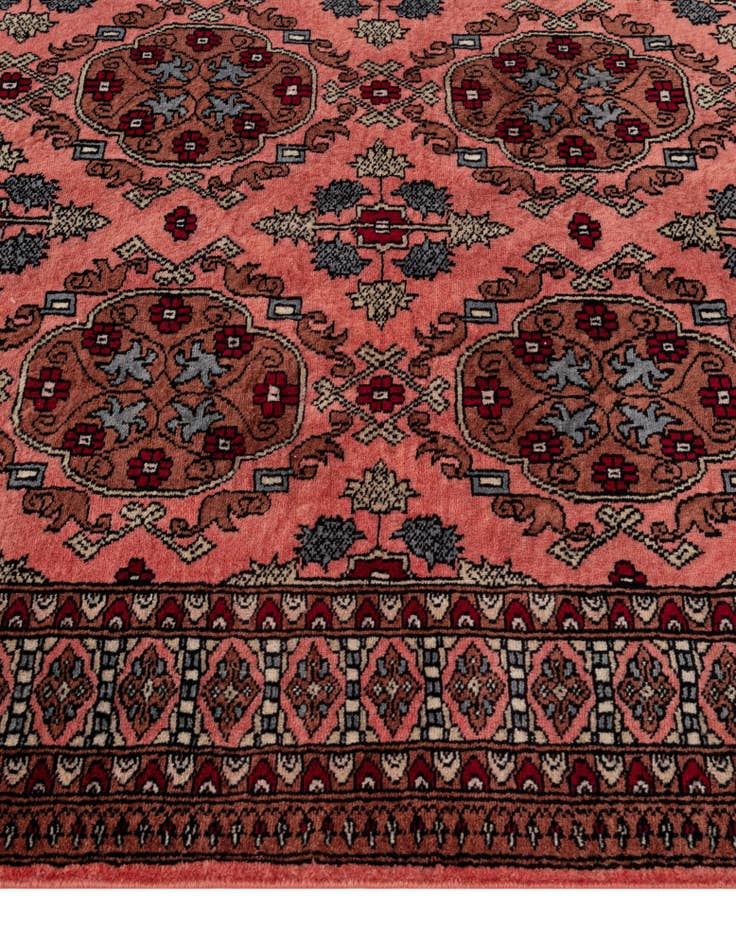 Detail image of 4' 2 x 6' 11 Hand Knotted Bokhara Wool Rug