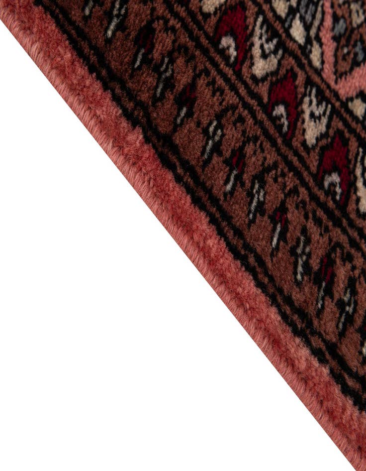 Detail image of 4' 2 x 6' 11 Hand Knotted Bokhara Wool Rug