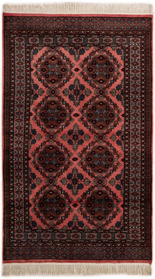 Detail image of 4' 2 x 6' 11 Hand Knotted Bokhara Wool Rug