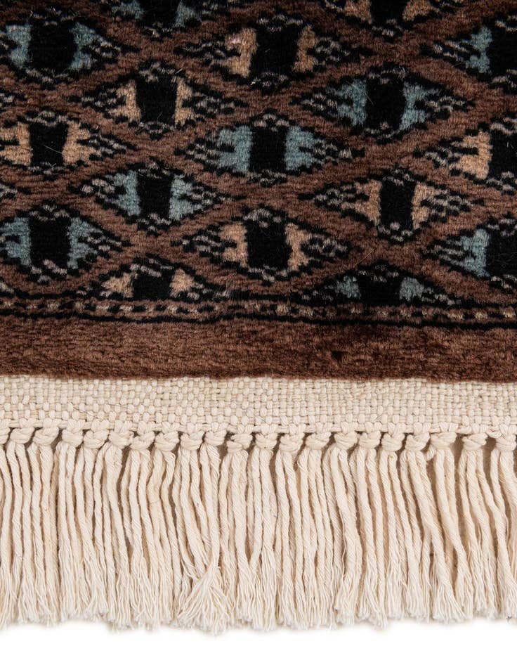 Detail image of 4' 2 x 5' 9  Hand Knotted Bokhara Oriental Wool Rug