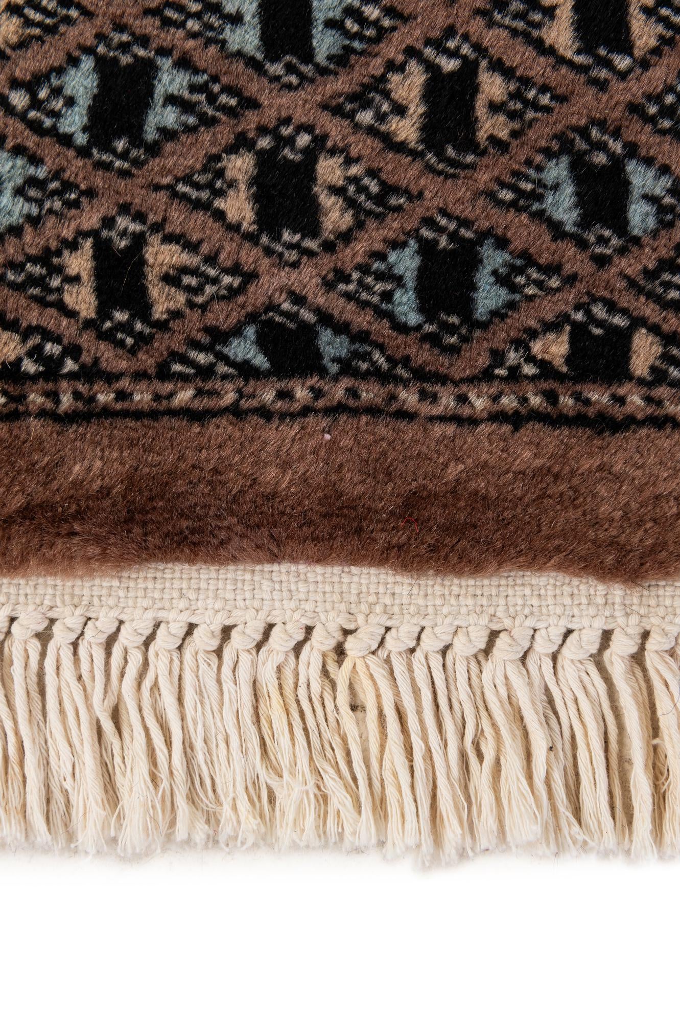 4' 2 x 5' 9 Hand Knotted Bokhara Oriental Wool Rug