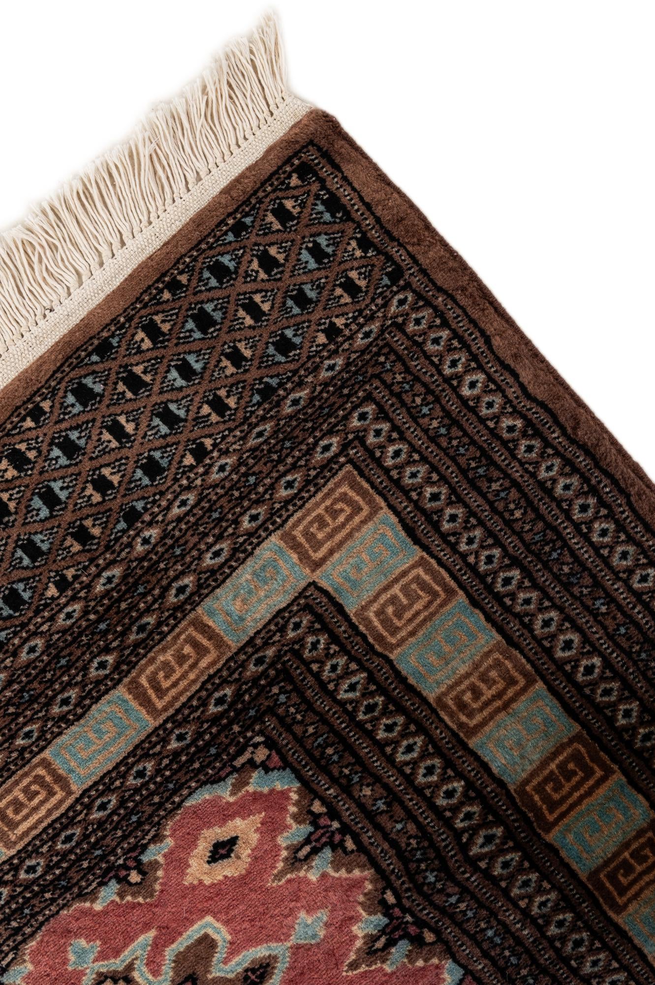 4' 2 x 5' 9 Hand Knotted Bokhara Oriental Wool Rug