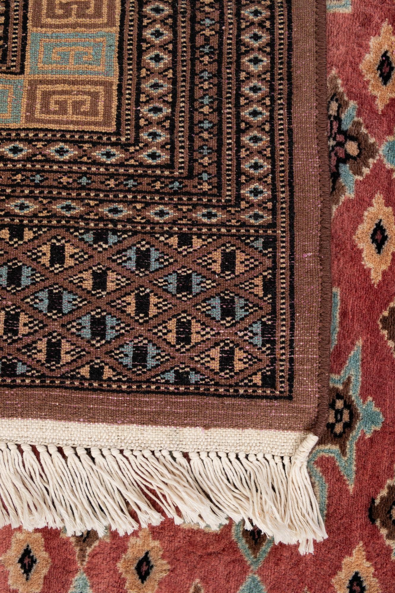 4' 2 x 5' 9 Hand Knotted Bokhara Oriental Wool Rug