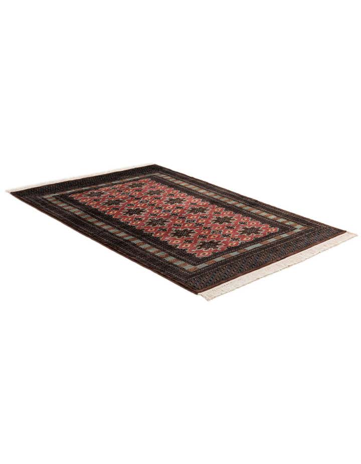 4' 2 x 5' 9 Hand Knotted Bokhara Oriental Wool Rug