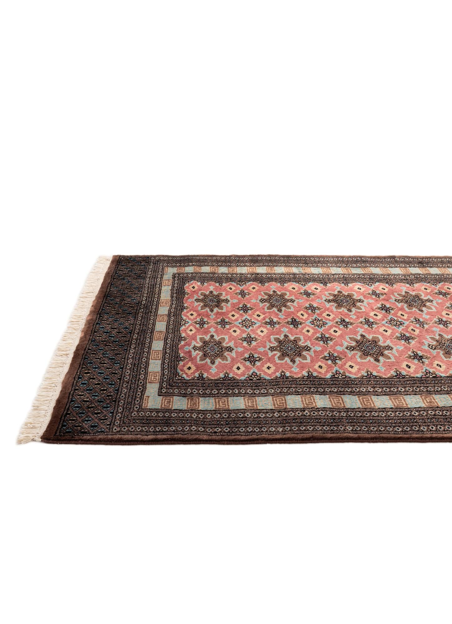 4' 2 x 5' 9 Hand Knotted Bokhara Oriental Wool Rug