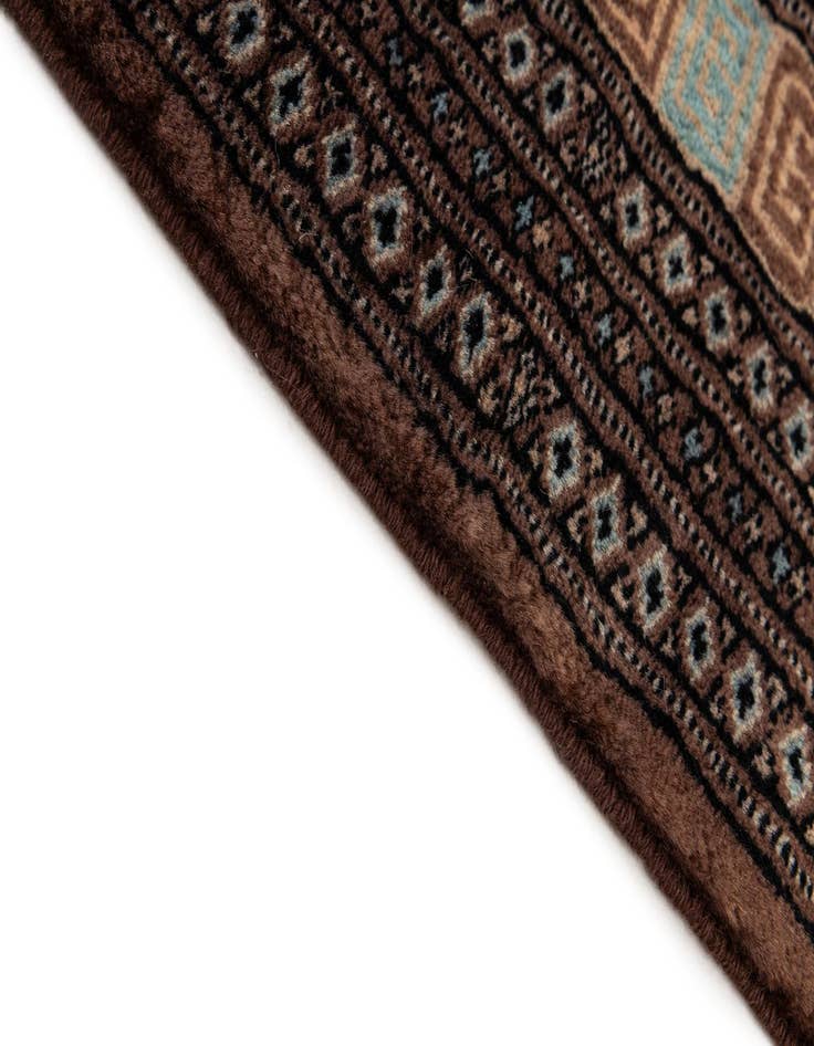 Detail image of 4' 2 x 5' 9  Hand Knotted Bokhara Oriental Wool Rug