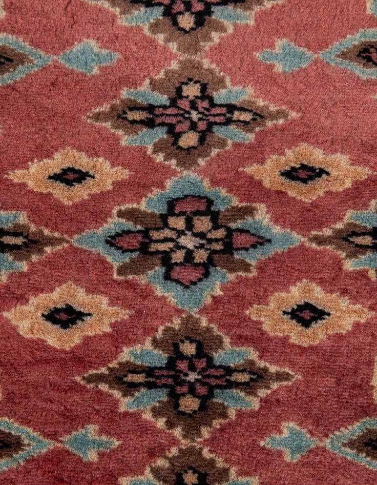 Detail image of 4' 2 x 5' 9  Hand Knotted Bokhara Oriental Wool Rug