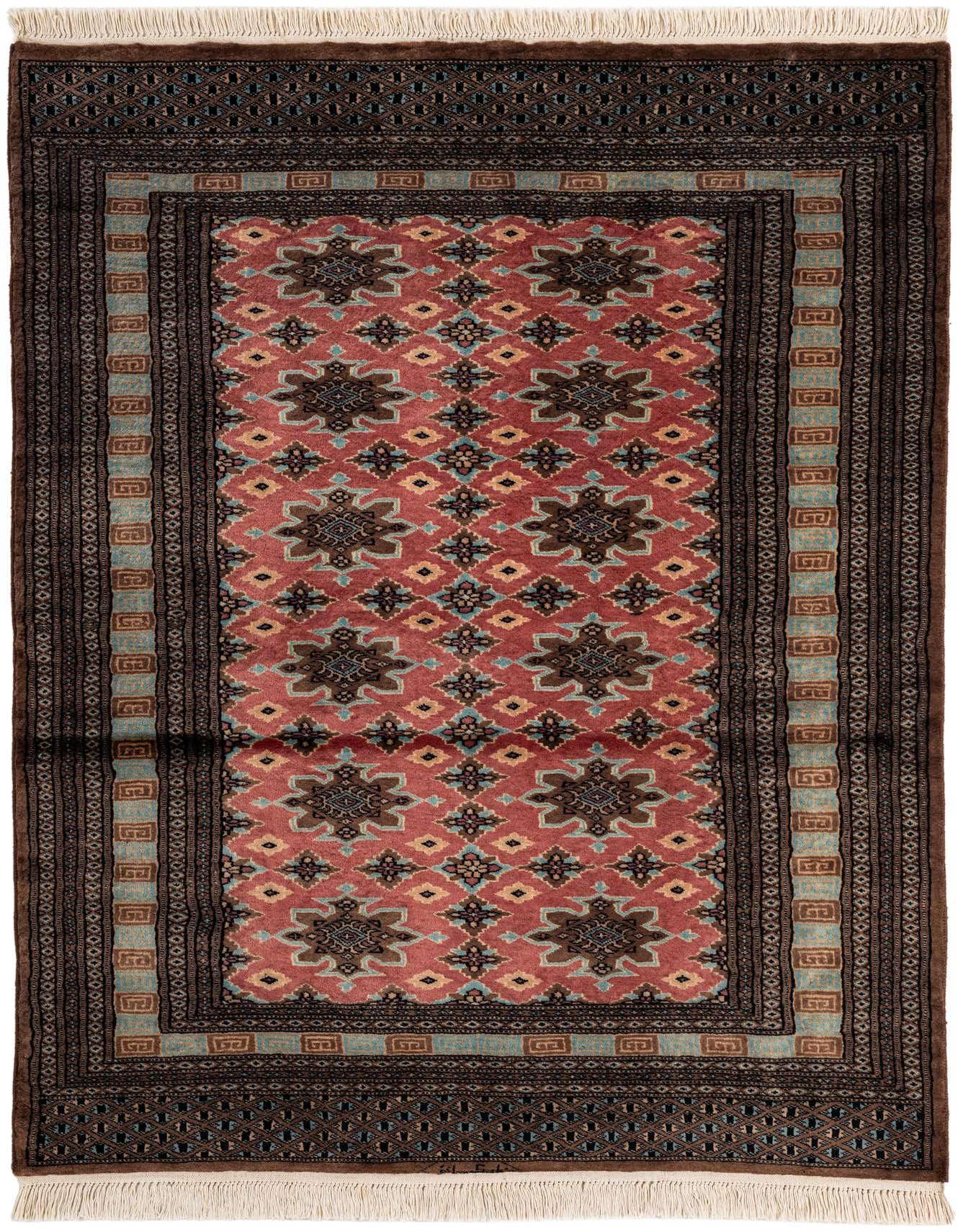 4' 2 x 5' 9 Hand Knotted Bokhara Oriental Wool Rug