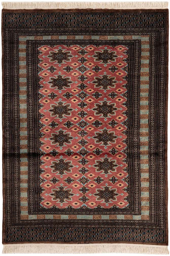 4' 2 x 5' 9 Hand Knotted Bokhara Oriental Wool Rug