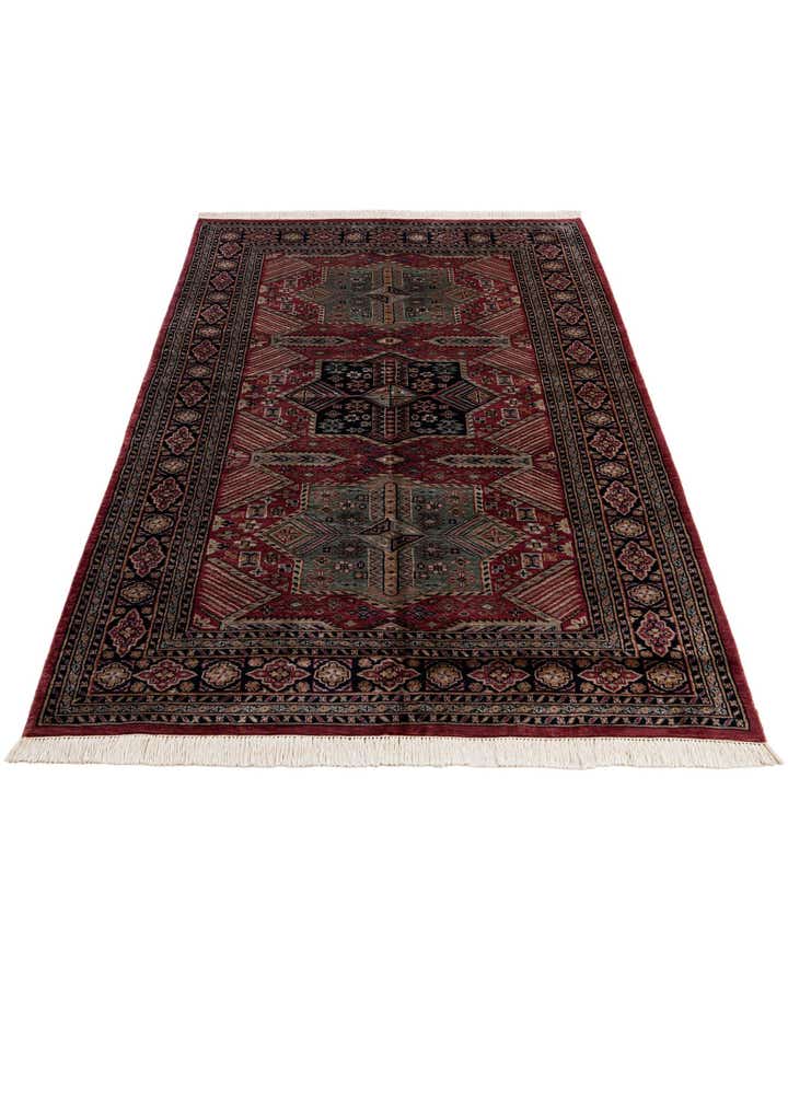 5' 3 x 8' 6 Hand Knotted Bokhara Oriental Wool Rug
