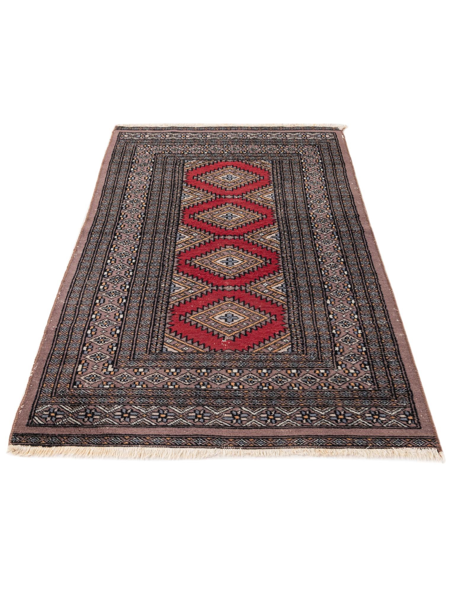 2' 7 x 4' 3 Hand Knotted Bokhara Oriental Wool Rug