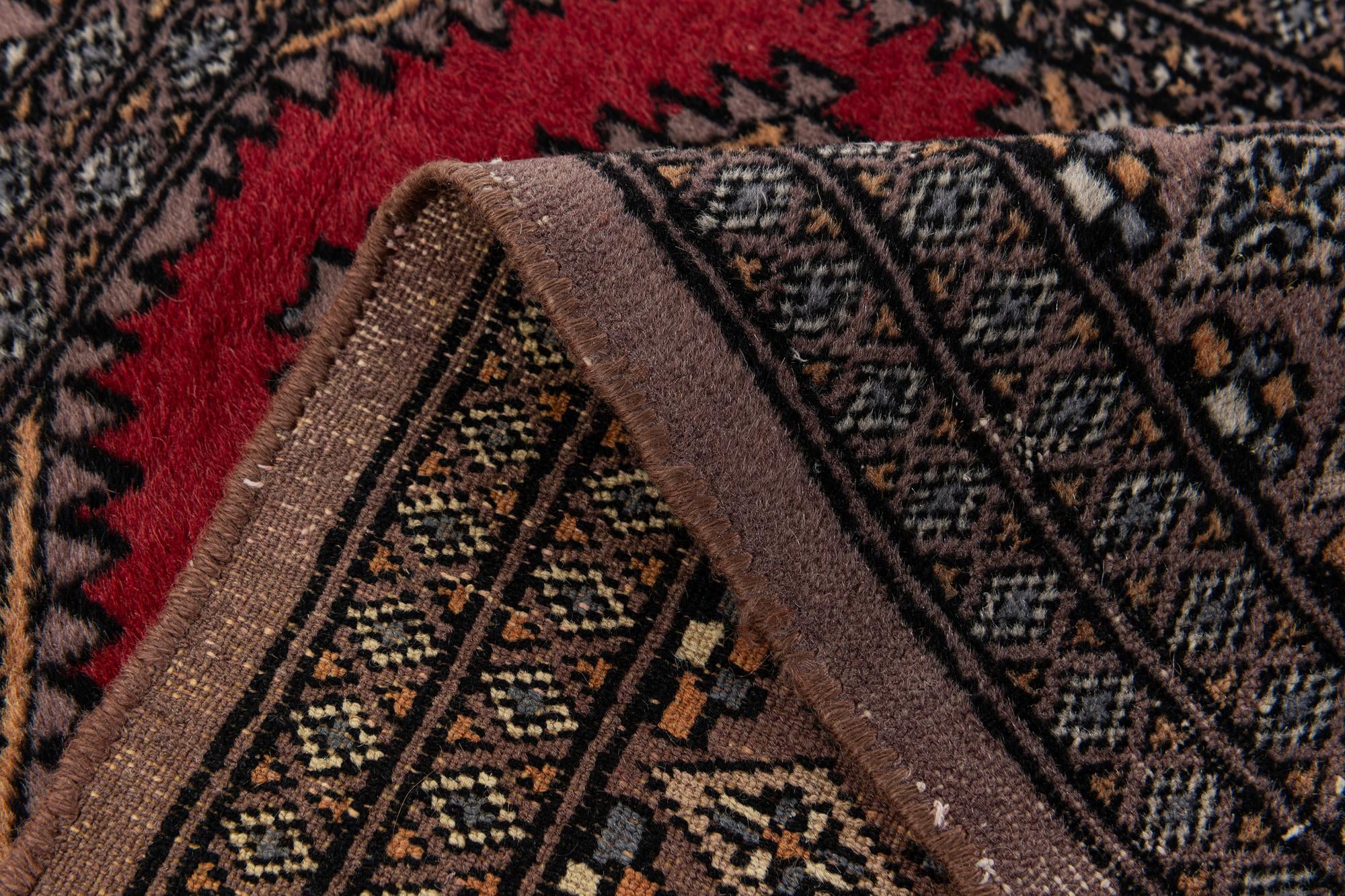 2' 7 x 4' 3 Hand Knotted Bokhara Oriental Wool Rug