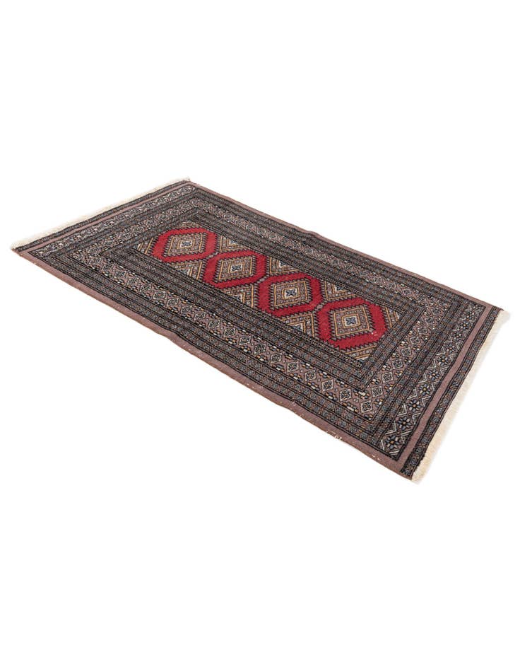 Detail image of 2' 7 x 4' 3 Hand Knotted Bokhara Oriental Wool Rug
