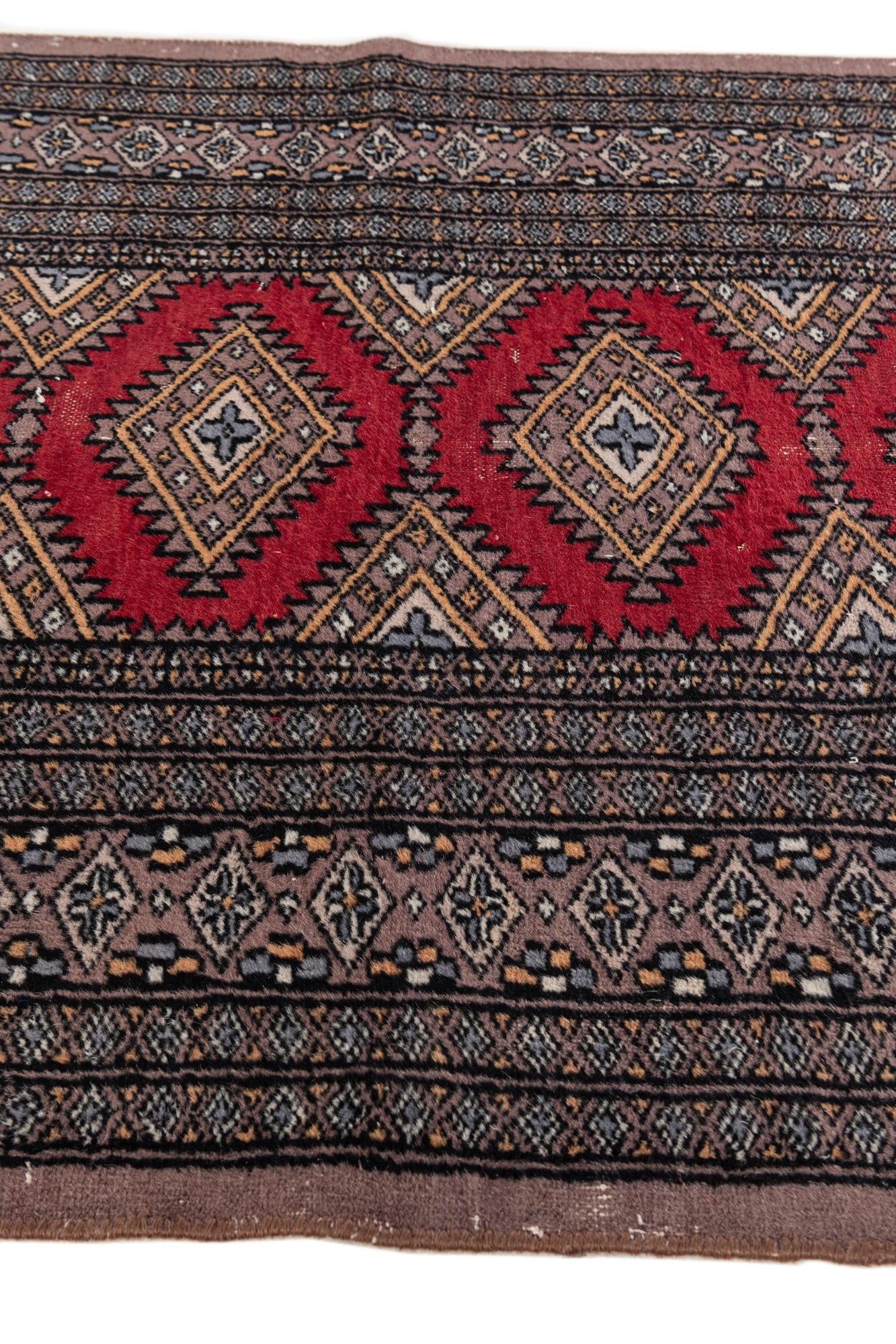 2' 7 x 4' 3 Hand Knotted Bokhara Oriental Wool Rug