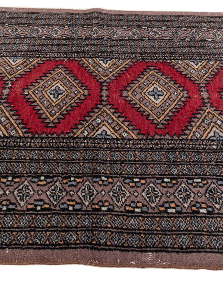 Detail image of 2' 7 x 4' 3  Hand Knotted Bokhara Oriental Wool Rug