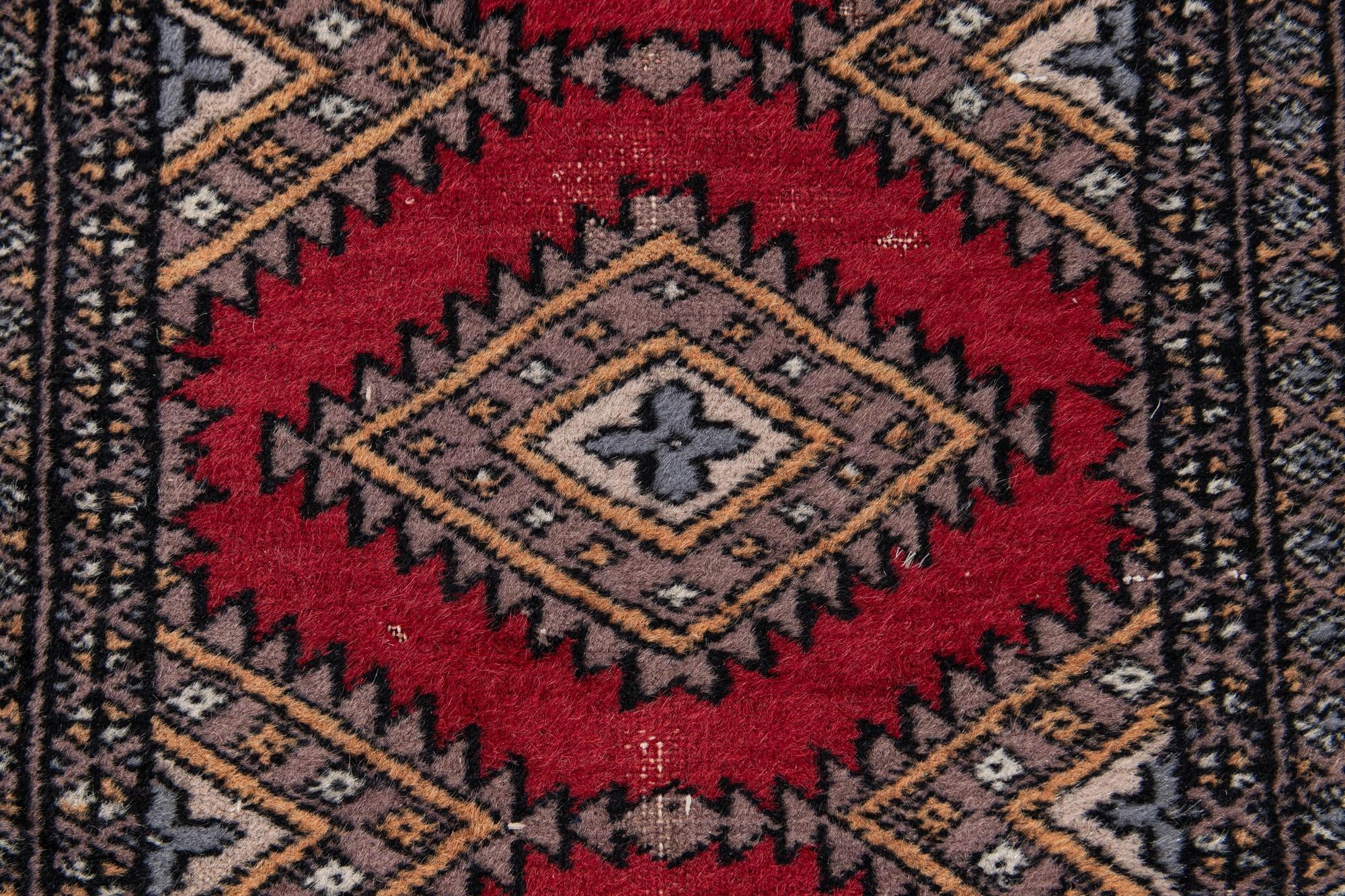 2' 7 x 4' 3 Hand Knotted Bokhara Oriental Wool Rug