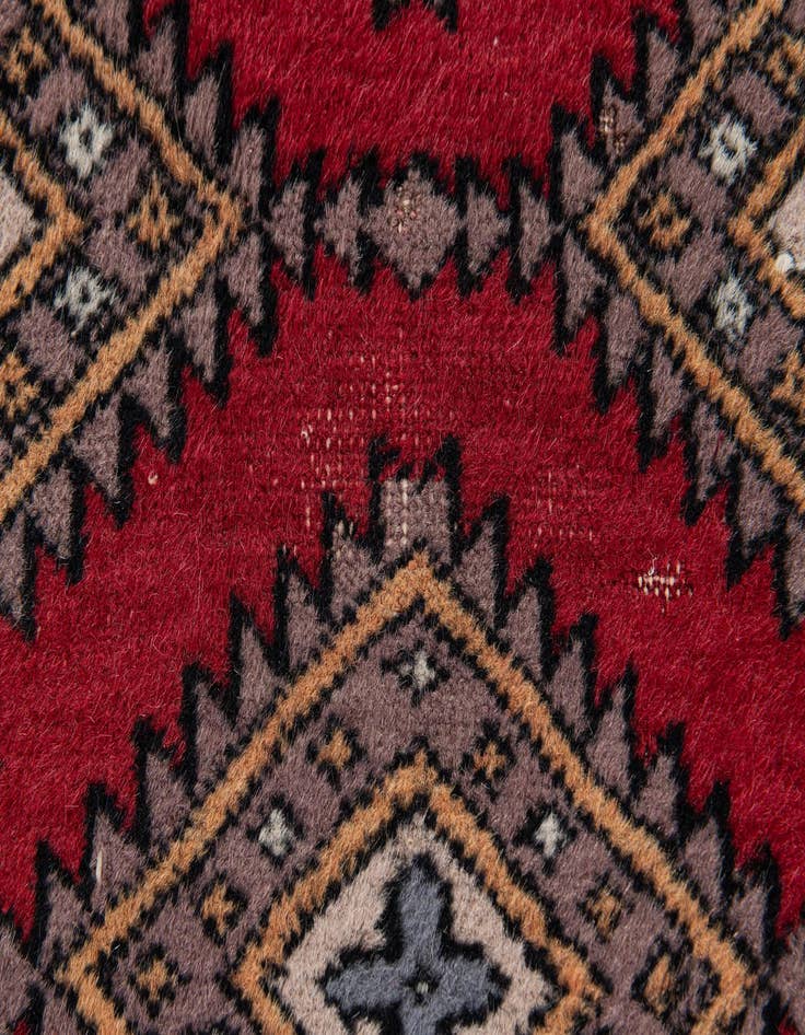 Detail image of 2' 7 x 4' 3  Hand Knotted Bokhara Oriental Wool Rug