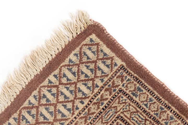 3' 4 x 4' 11 Hand Knotted Bokhara Oriental Wool Rug