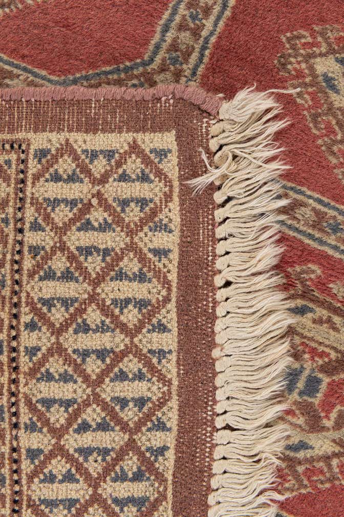 3' 4 x 4' 11 Hand Knotted Bokhara Oriental Wool Rug