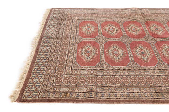3' 4 x 4' 11 Hand Knotted Bokhara Oriental Wool Rug