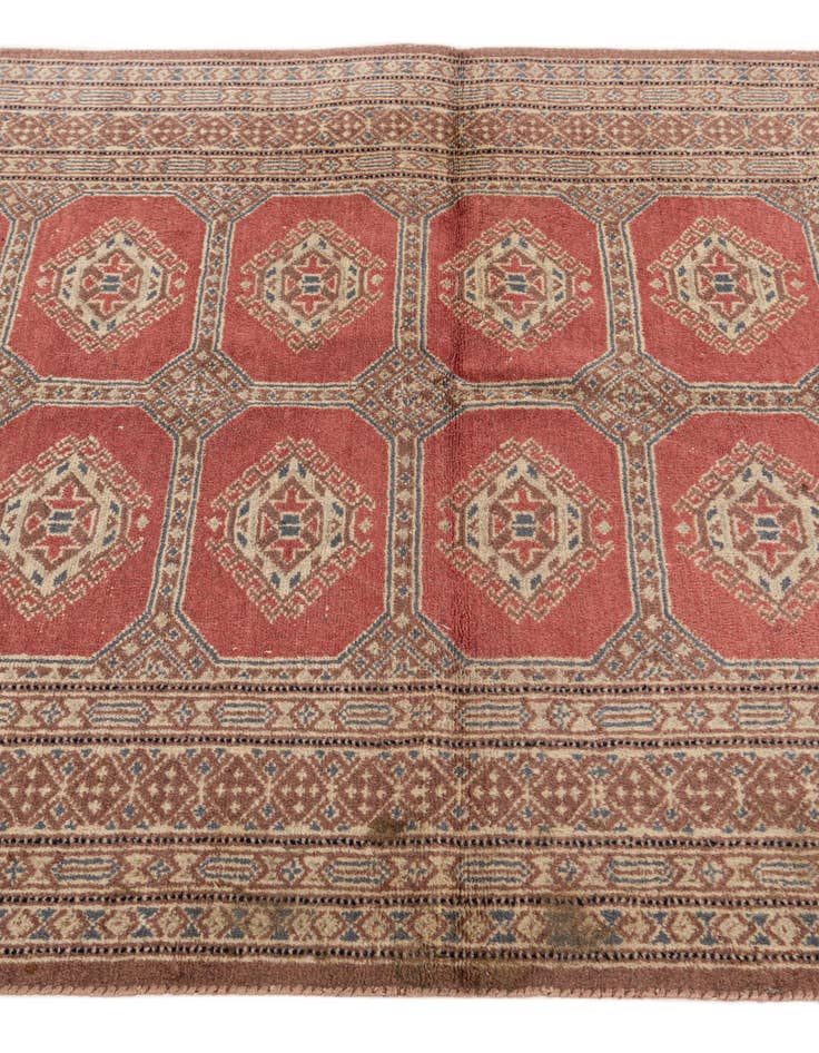 Detail image of 3' 4 x 4' 11  Hand Knotted Bokhara Oriental Wool Rug