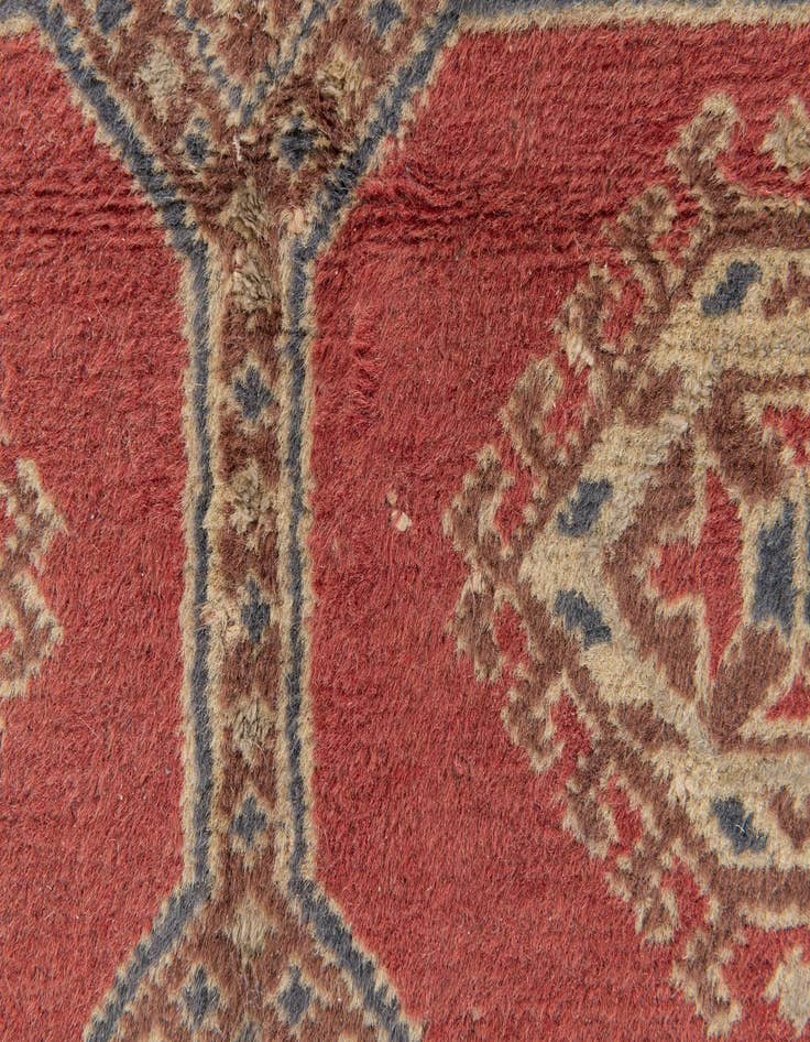 Detail image of 3' 4 x 4' 11  Hand Knotted Bokhara Oriental Wool Rug