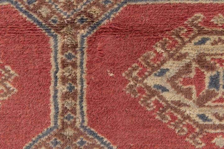 3' 4 x 4' 11 Hand Knotted Bokhara Oriental Wool Rug