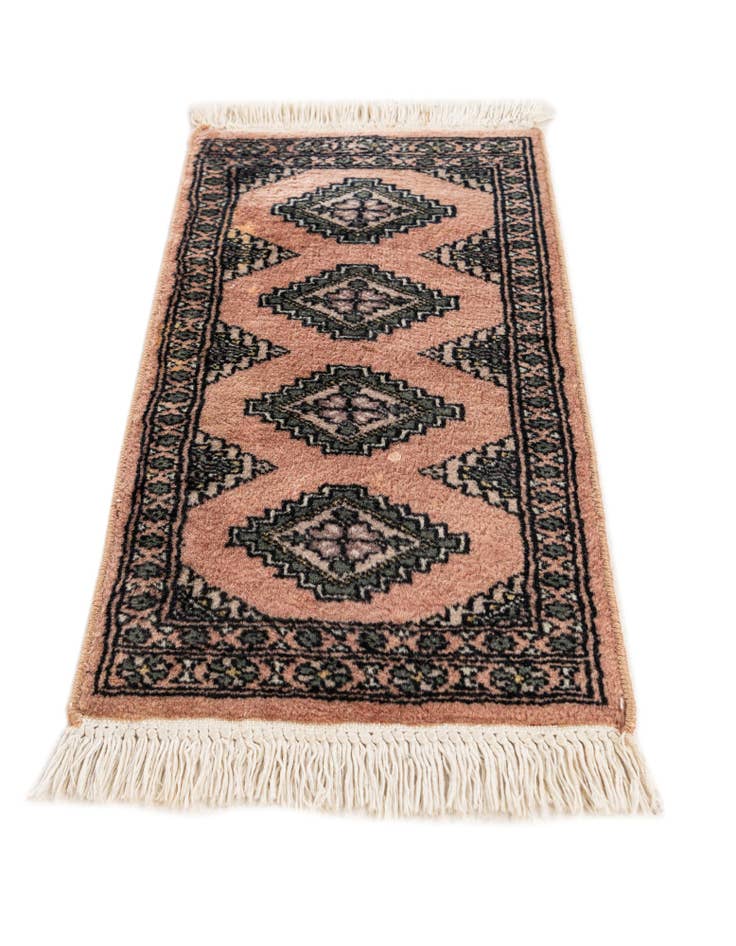 Detail image of 1' 1 x 1' 11  Hand Knotted Bokhara Oriental Wool Rug