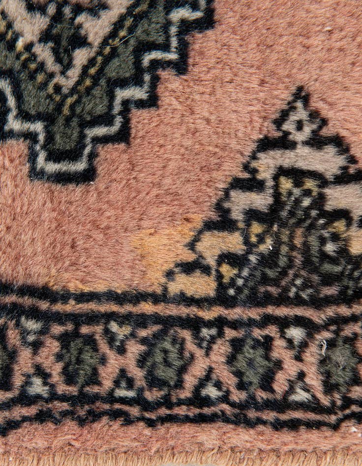 Detail image of 1' 1 x 1' 11  Hand Knotted Bokhara Oriental Wool Rug