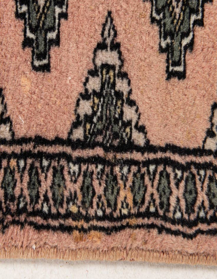 Detail image of 1' 1 x 1' 11  Hand Knotted Bokhara Oriental Wool Rug
