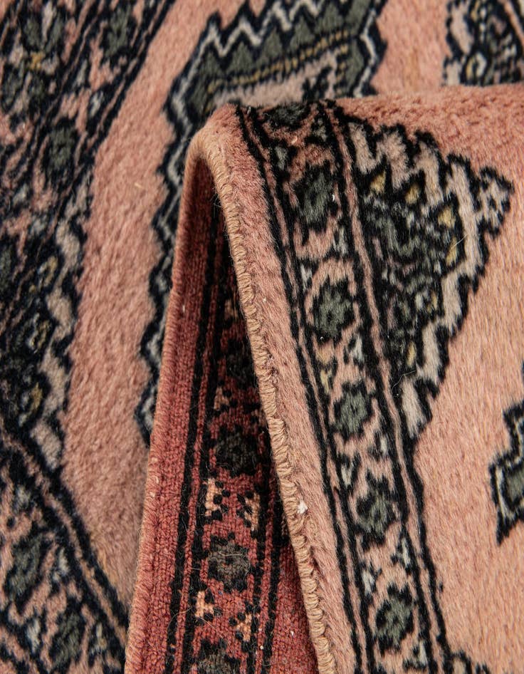 Detail image of 1' 1 x 1' 11  Hand Knotted Bokhara Oriental Wool Rug