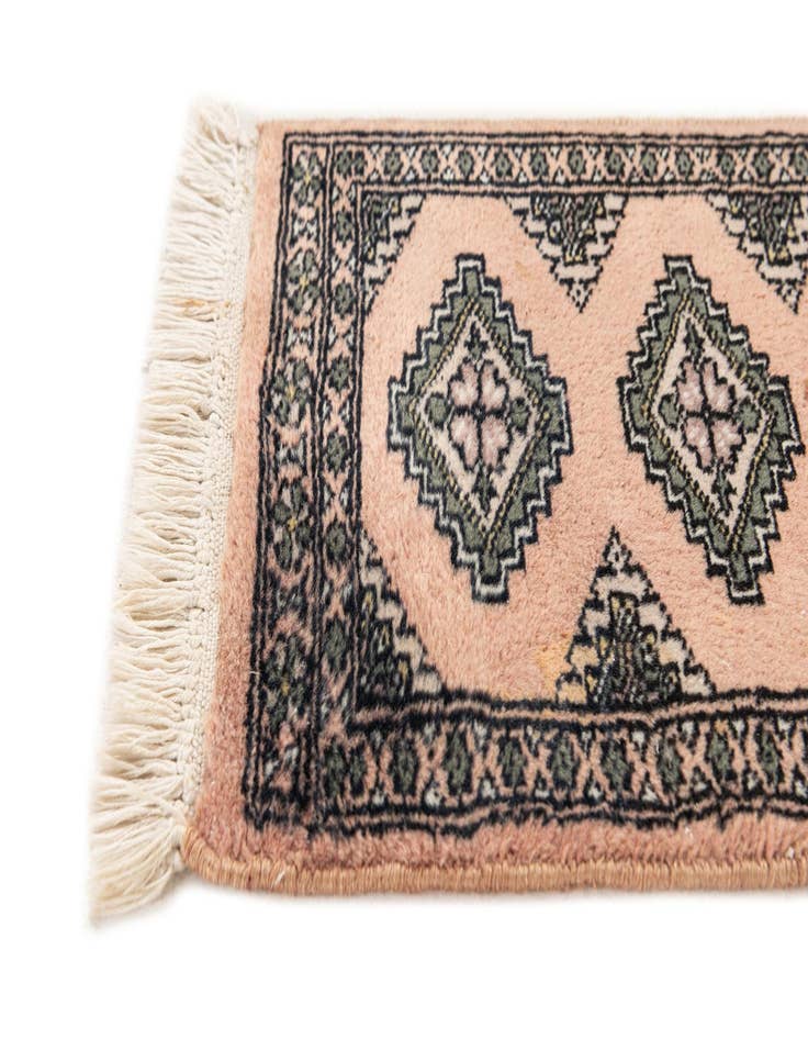 Detail image of 1' 1 x 1' 11  Hand Knotted Bokhara Oriental Wool Rug