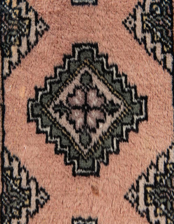 Detail image of 1' 1 x 1' 11  Hand Knotted Bokhara Oriental Wool Rug