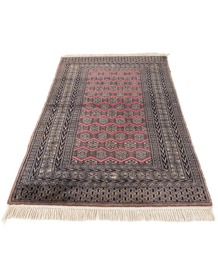 Detail image of 3' x 4' 11  Hand Knotted Bokhara Oriental Wool Rug