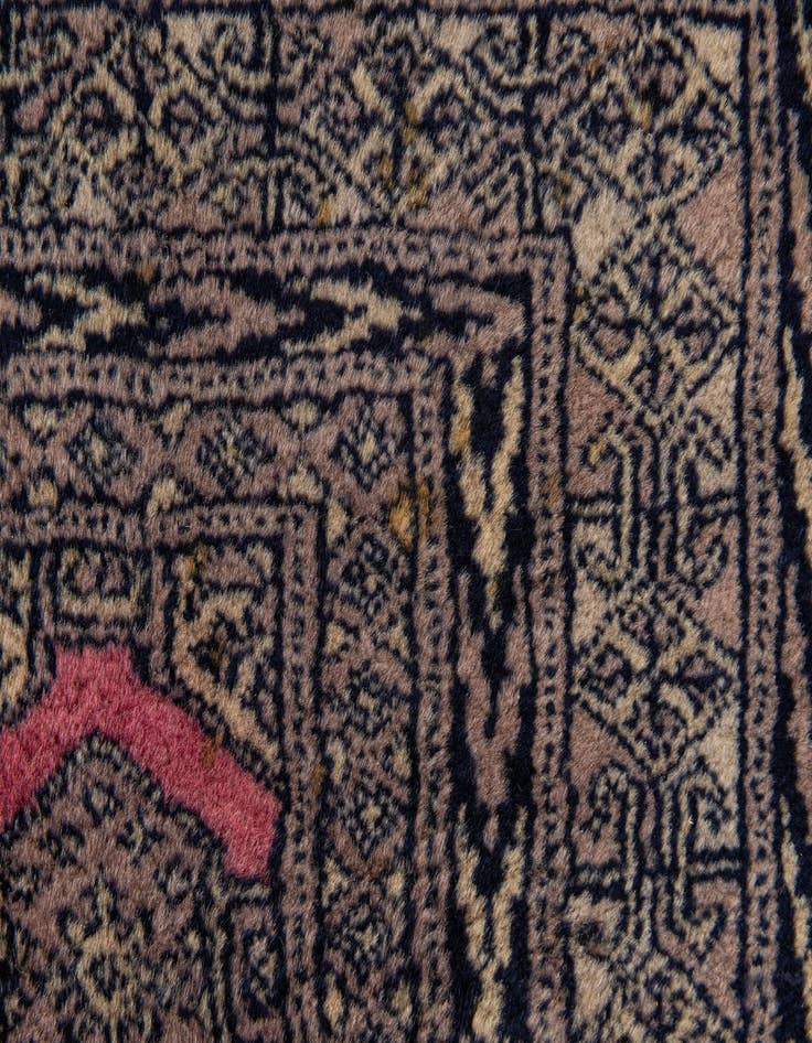 Detail image of 3' x 4' 11  Hand Knotted Bokhara Oriental Wool Rug