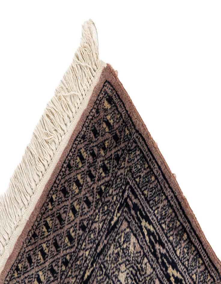 Detail image of 3' x 4' 11  Hand Knotted Bokhara Oriental Wool Rug