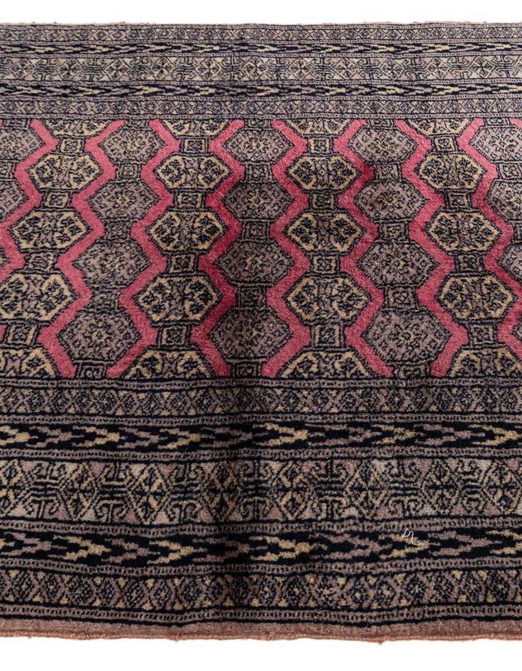 Detail image of 3' x 4' 11  Hand Knotted Bokhara Oriental Wool Rug