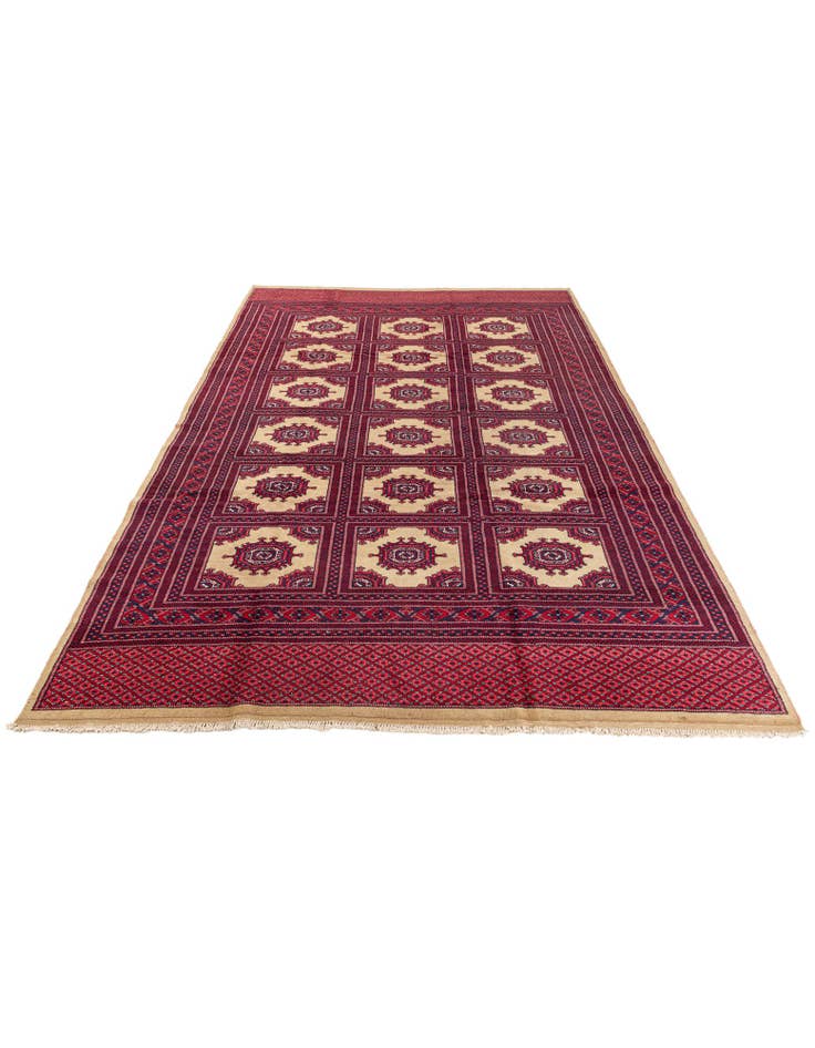 Detail image of 6' 10 x 10' 8 Hand Knotted Bokhara Oriental Wool Rug