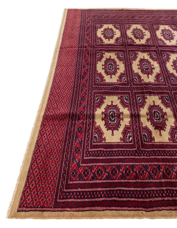 Detail image of 6' 10 x 10' 8 Hand Knotted Bokhara Oriental Wool Rug