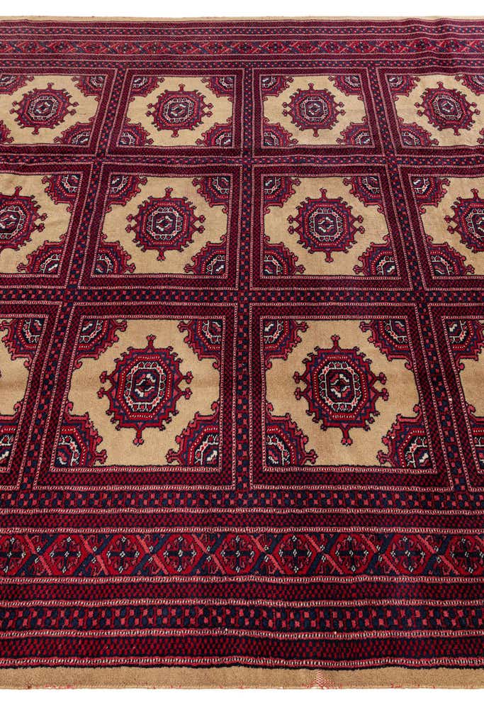 6' 10 x 10' 8 Hand Knotted Bokhara Oriental Wool Rug