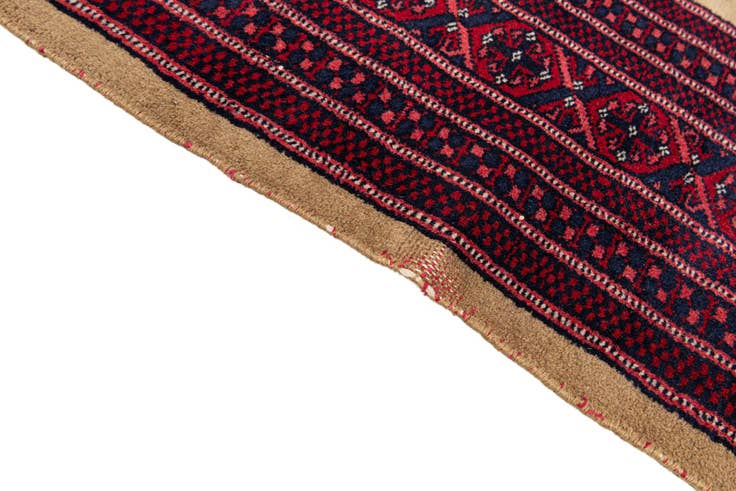 Detail image of 6' 10 x 10' 8 Hand Knotted Bokhara Oriental Wool Rug